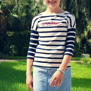 GAP Kids Girls' Three-Quarter Artist Shirt